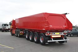 Flot ny 4 akslet tiptrailer til HV - Transport A/S, 