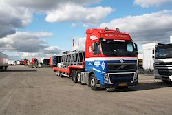 Rygaard Transport & Logistic A/S fabriksnye 3 akslede nedbygget elementtrailer, 