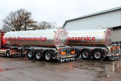 De første fabriksnye tanktrailer fra Kel-Berg til Poul’s Bremseservice, 