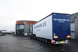 Ny flot Kel-Berg nedbygget gardintrailer til ITS Danmark A/S, 