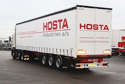 Ny 3 akslet Maxi Flex gardintrailer til Morten Skinbjerg ApS, 