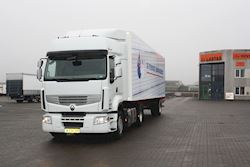 Ny flot 1 akslet Lamberet City trailer til De Forenede Dampvaskerier A/S, 