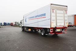 Ny flot 1 akslet Lamberet City trailer til De Forenede Dampvaskerier A/S, 