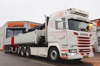 Kel-Berg 3 akslet 24 tons tipkærre fra Lastas til Stensby Transport ApS