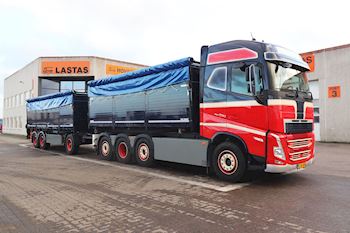 Bjarne Madsen med ny Volvo FH 500 og Kel-Berg  3 akslet tipanhænger fra Lastas