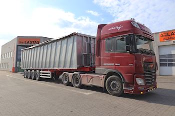 DSV Transport A/S med ny Kel-Berg 4 akslet tiptrailer 71 m3 fra Lastas 