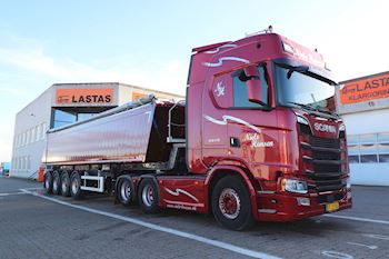 Lastas har leveret en ny Kel-Berg 4 akslet  tiptrailer 37 m3 til Vognmand Niels Hansen A/S