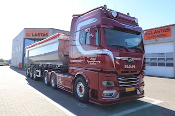 Ny Kel-Berg 3 akslet Hardox tiptrailer  leveret til Herfølge Vognmandsforretning