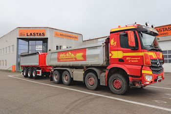 Kel-Berg 3 akslet 24 tons tipkærre fra Lastas  til HV-Transport A/S