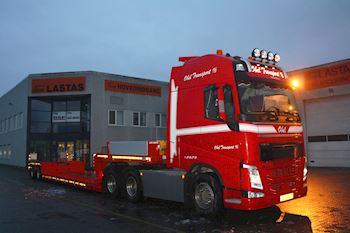 Faymonville 2 akslet dobbelt udtrækstrailer til Obel Transport A/S