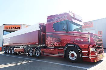 Ny super flot Kel-Berg 4 akslet tiptrailer 56 m3  til Vognmand Christian Soleen