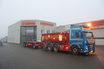 City Container A/S er kørt fra Lastas med en ny Kel-Berg 3 akslet container anhænger