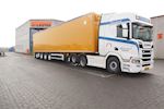 Ny super flot Knapen 4 akslet Walkingfloor trailer fra Lastas til Vognmand Morten Dahl ApS