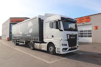 Lastas har leveret ny Kel-Berg 1 akslet city  gardintrailer til Schou-Danielsen Logistik A/S