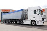 Tuesbøl Kartofler A/S med ny Kel-Berg 4 akslet korn tiptrailer 61,5 m3 med aut. rullepresenning