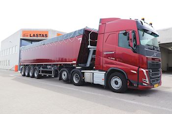 Ny flot Kel-Berg 4 akslet tiptrailer 59 m3  til Gangergaardens Maskinstation A/S