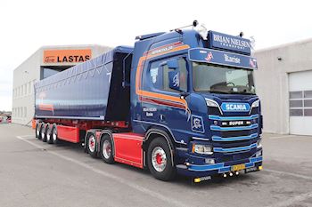 Ny super flot Kel-Berg 4 akslet korn tiptrailer 61,5 m3 til Brian Nielsen Transport ApS
