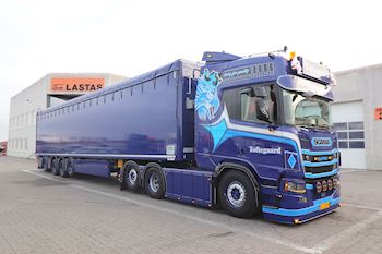 15.000 m flot Knapen 4 akslet walkingfloor  trailer udleveret til Toftegaards Transport ApS