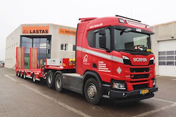 Aars Vognmandsforretning A/S med en ny Faymonville akslet maskintrailer med udtræk