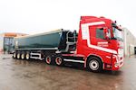 Ny super flot Kel-Berg 4 akslet jord tiptrailer  37 m3 leveret til Olaf Jensen A/S af Lastas 