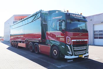 Kurt & Carlo Kristensen A/S er kørt fra Lastas med ny Kel-Bergs 4 akslet tiptrailer på 83 m3