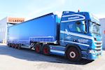 Lastas har leveret en ny Kel-Berg 4 akslet  nedb. gardintrailer til Vindelsbæk Transport A/S