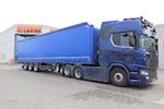 Lastas har leveret en ny Kel-Berg 3 akslet  maxi flexi gardintrailer til HB Transport