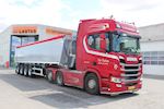 Ny Kel-Berg 4 akslet jord tiptrailer 37 m3  leveret til PN Transport ApS