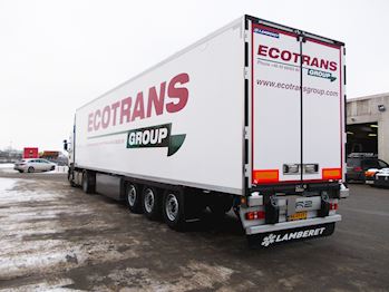 Ny 3 akslet Lamberet med dobbeltboks køletrailer til Ecotrans Kontinent