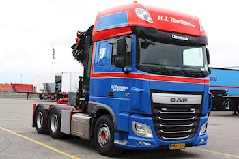 Lastas Trucks Danmark A/S leverer DAF XF 510 FTS SSC kran trækker til Hans Jørgen Thomsen ApS
