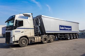 Ny Kel-Berg 4 akslet tiptrailer 61,5 m3 med aut. rullepresenning til Bulk-Transport A/S