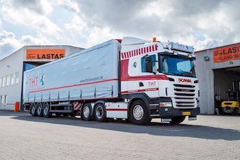 Lastas har leveret en ny Kel-Berg 3 akslet maxi flexi gardintrailer med Libner ”Harmonika” opbygning til Tønder Handel & Transport ApS 