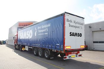 Maxi Flex gardintrailer til Brdr. Kjelddahl Transport A/S