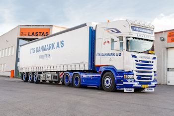 Lastas har leveret en ny Kel-Berg 3 akslet maxi flexi gardintrailer til ITS Danmark A/S
