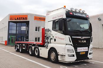 Lastas har leveret denne flotte ny Kel-Berg 2 akslet linktrailer til Atlantic Trucking A/S