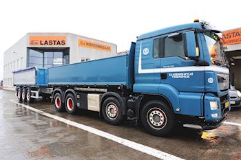Kel-Berg 3 akslet 24 tons tipkærre fra Lastas til Kai Andersens Eftf A/S
