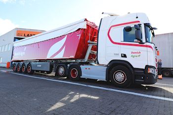 Ny Kel-Berg 4 akslet tiptrailer 61,5 m3  til Danish Agro - Karise